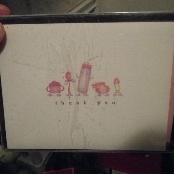 Baby Girl Shower Thank You Card Set of 10 - Picture 2 of 3